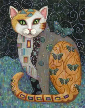 Poster Chat Art Nouveau - Vraiment-chat