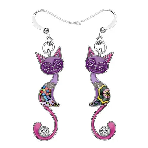 boucles d'oreilles fantaisie chat - Vraiment-chat