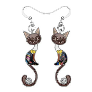 boucles d'oreilles fantaisie chat - Vraiment-chat