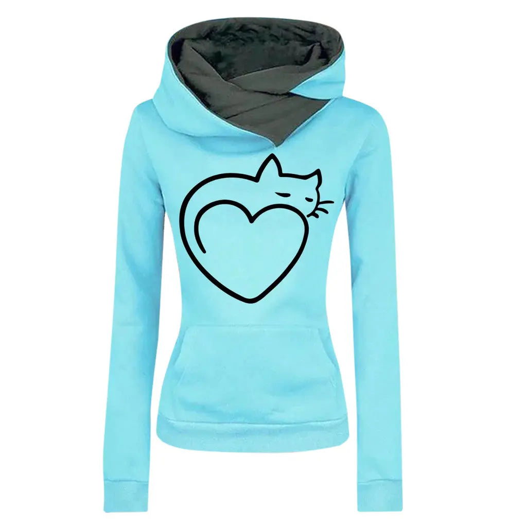 Sweat-shirt Coeur de chat - Vraiment-chat