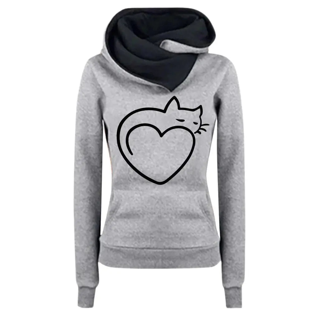 Sweat-shirt Coeur de chat - Vraiment-chat