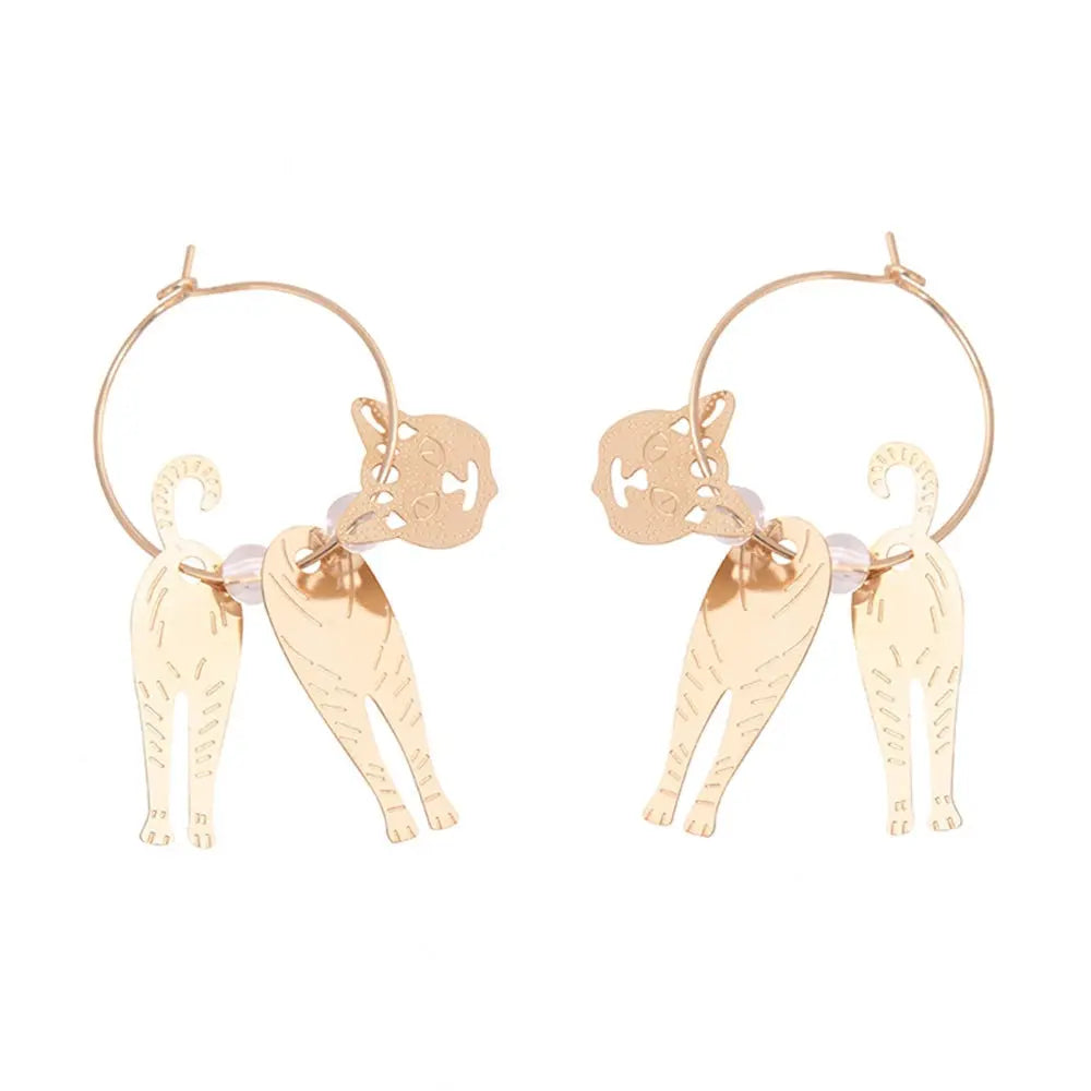 Boucles d'Oreilles Chat Articulé - Vraiment-chat