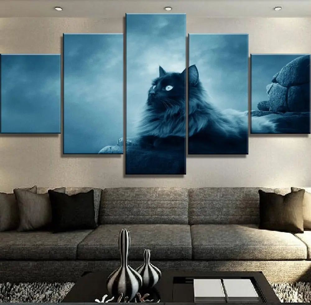 tableau chat contemporain Angora - Vraiment-chat