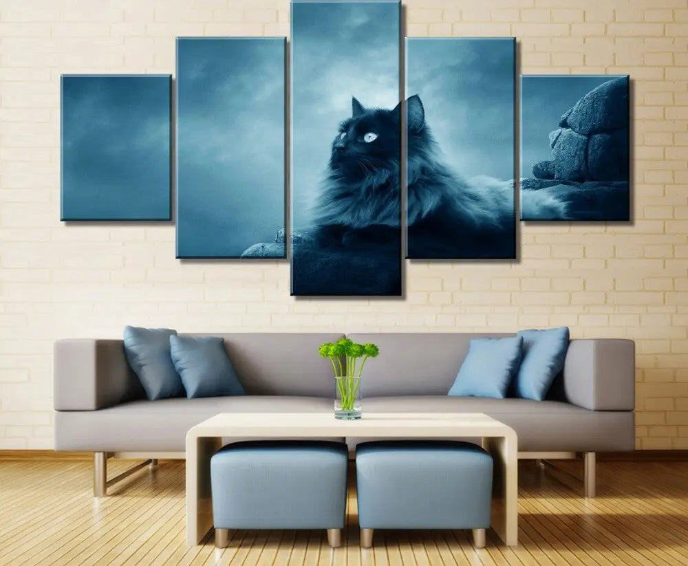 tableau chat contemporain Angora - Vraiment-chat