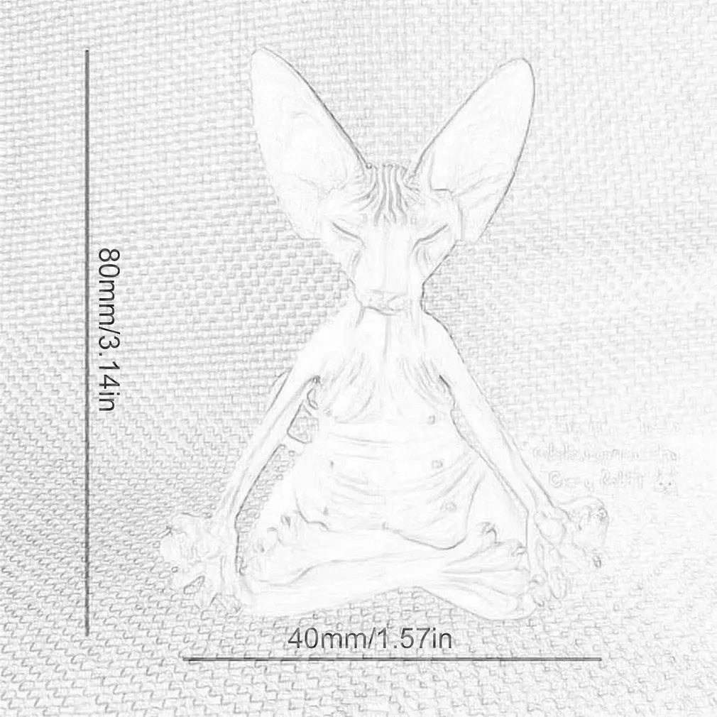 Statuette Chat Sphynx en méditation Vraiment-chat