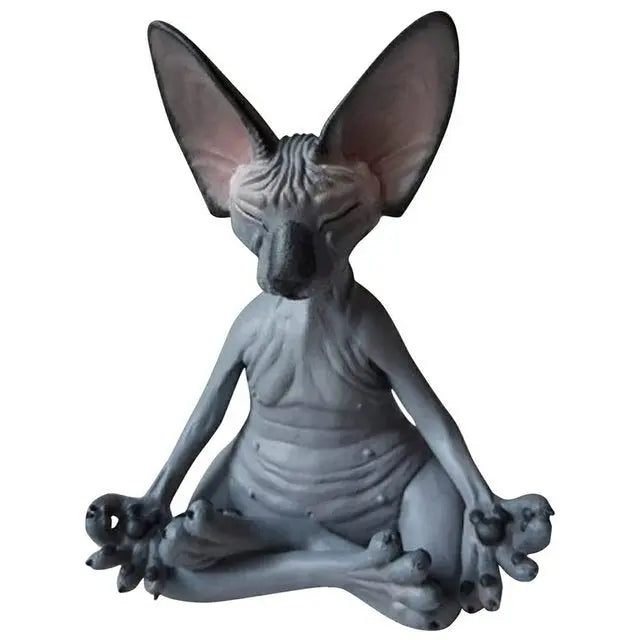 Statuette Chat Sphynx en méditation Vraiment-chat