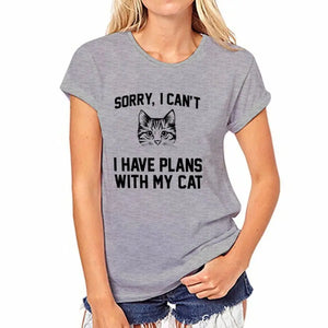 t-shirt J'ai des Plans avec mon Chat - Vraiment-chat