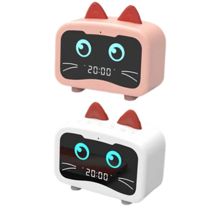 Réveil Chat Enceinte Bluetooth Affichage Led - Vraiment-chat