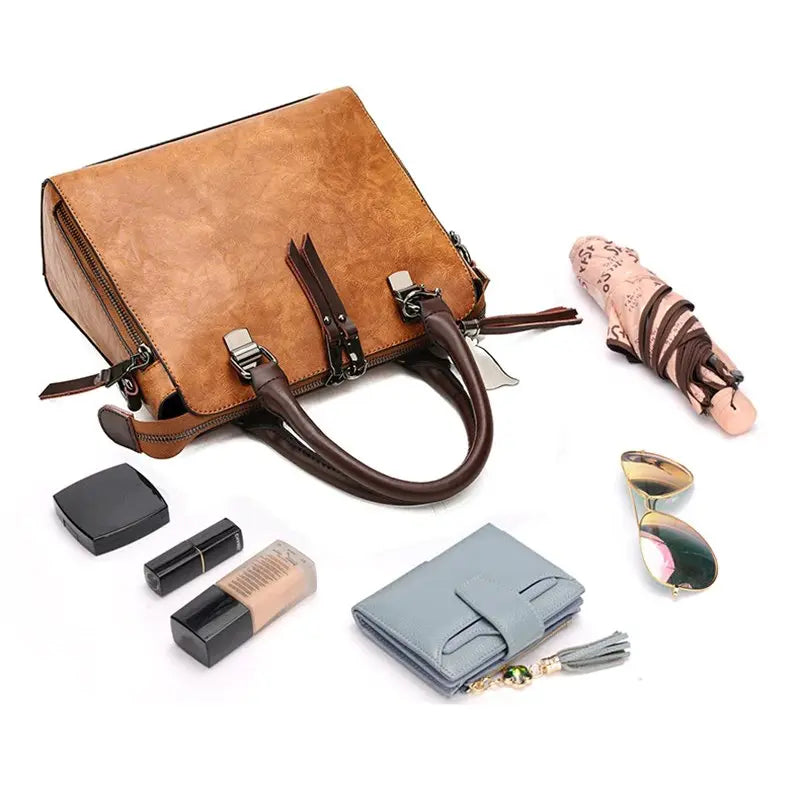 Sac à Main Cuir avec Chat en Pendentif - Vraiment-chat