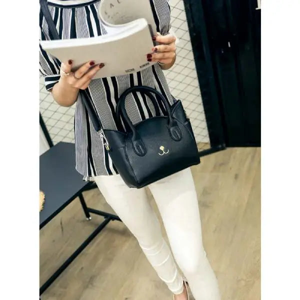 Catty, Sac à main cuir Chat - Vraiment-chat