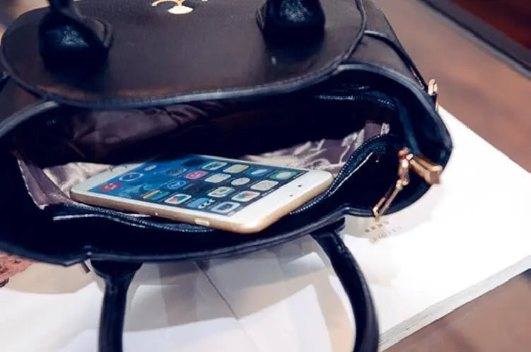 Catty, Sac à main cuir Chat - Vraiment-chat