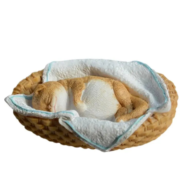 Statue Chat Assis Orange Vraiment-chat