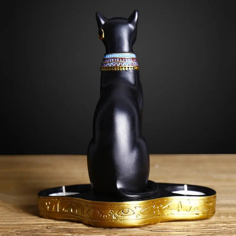 Statue de Chat Egyptien Porte Bougie - Vraiment-chat