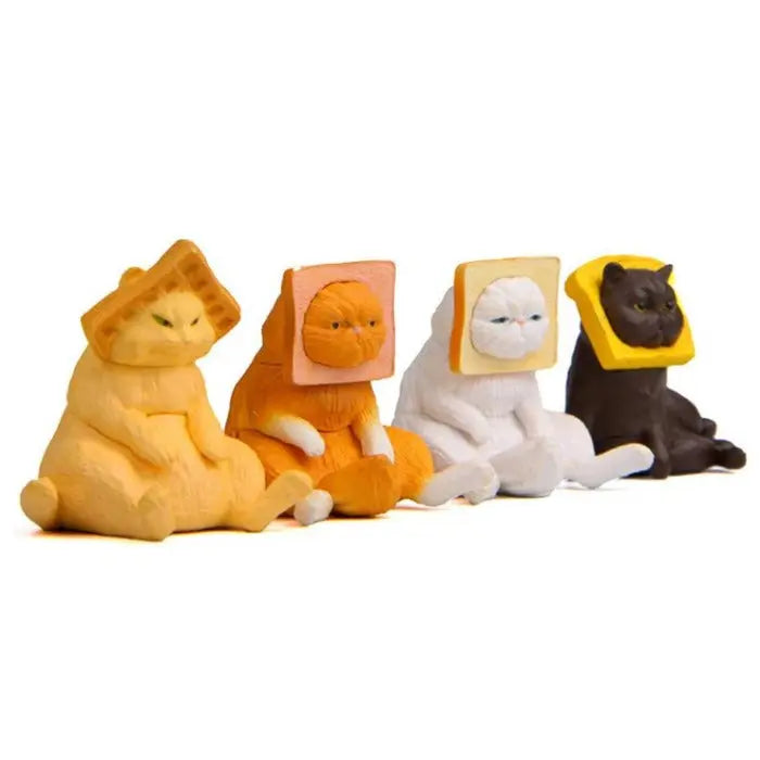 Statue chat Multicolore (x4) Vraiment-chat