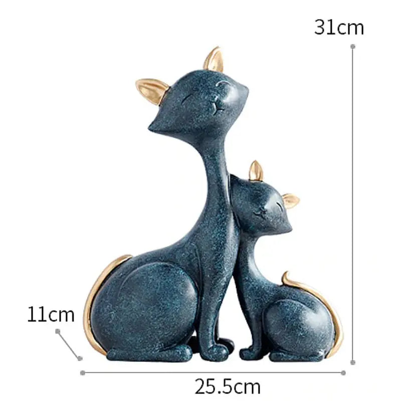 Statuette Maman et Bébé Chat - Vraiment-chat