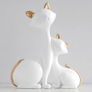 Statuette Maman et Bébé Chat - Vraiment-chat