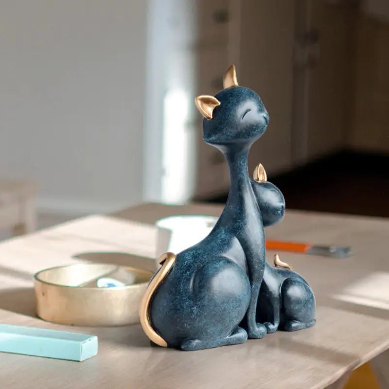 Statuette Maman et Bébé Chat - Vraiment-chat