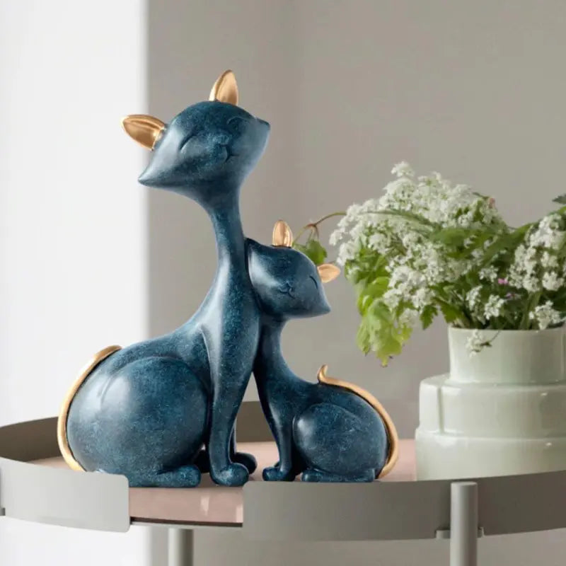 Statuette Maman et Bébé Chat - Vraiment-chat