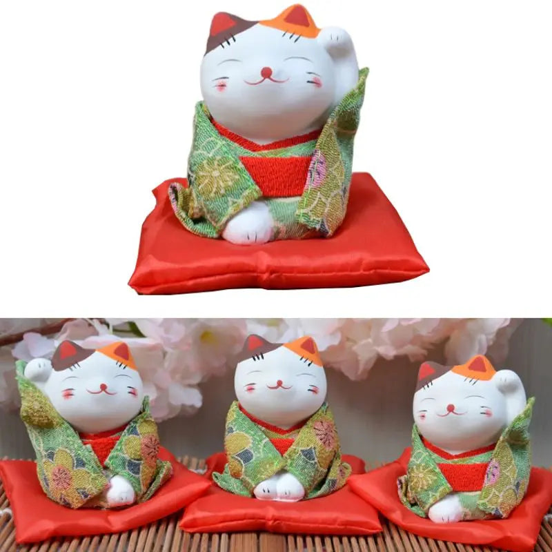 Statuette de Chat Japonais avec Kimono - Vraiment-chat