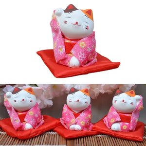Statuette de Chat Japonais avec Kimono - Vraiment-chat