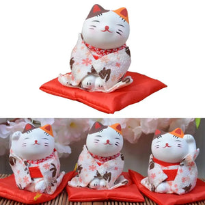 Statuette de Chat Japonais avec Kimono - Vraiment-chat