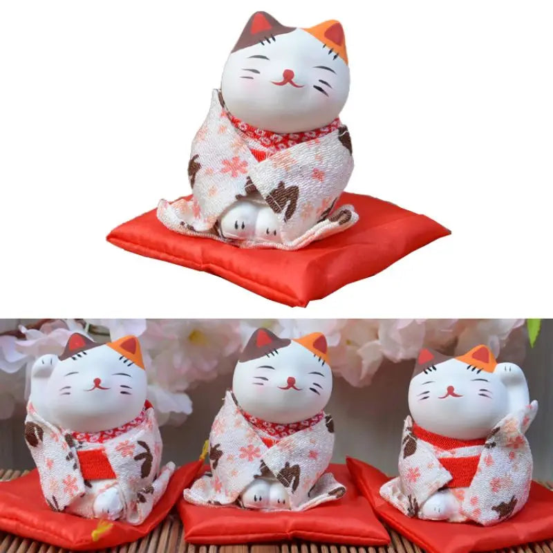 Statuette de Chat Japonais avec Kimono - Vraiment-chat
