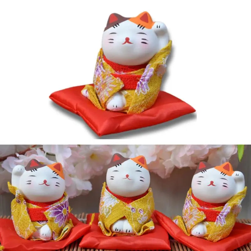 Statuette de Chat Japonais avec Kimono - Vraiment-chat