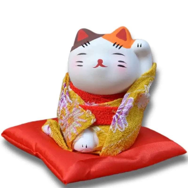 Statuette de Chat Japonais avec Kimono - Vraiment-chat