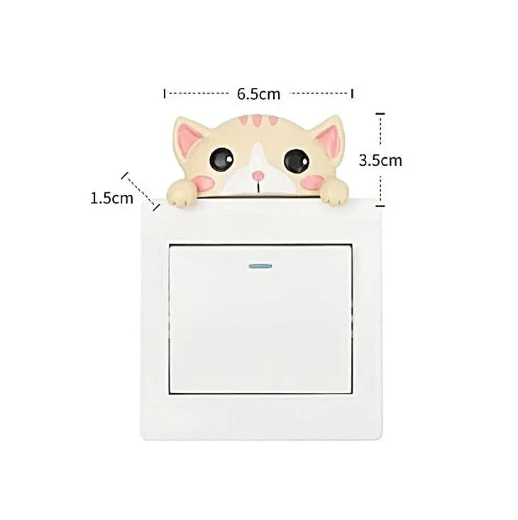Sticker Chat 3D pour prise ou interrupteur - Vraiment-chat
