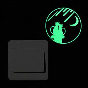 Sticker Chat Mural Fluorescent - Vraiment-chat