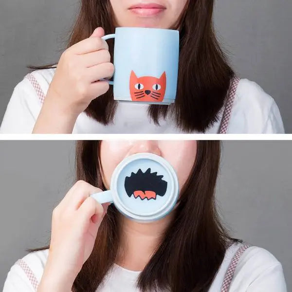 Sticker pour Tasse Chat Bouche Ouverte - Vraiment-chat