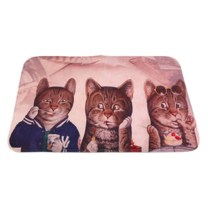 Tapis de sol Chats au Bar - Vraiment-chat