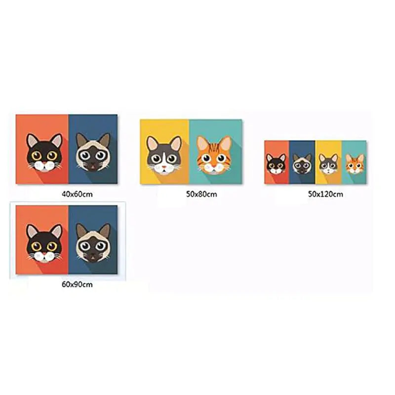 Tapis de sol avec Têtes de Chats - Vraiment-chat