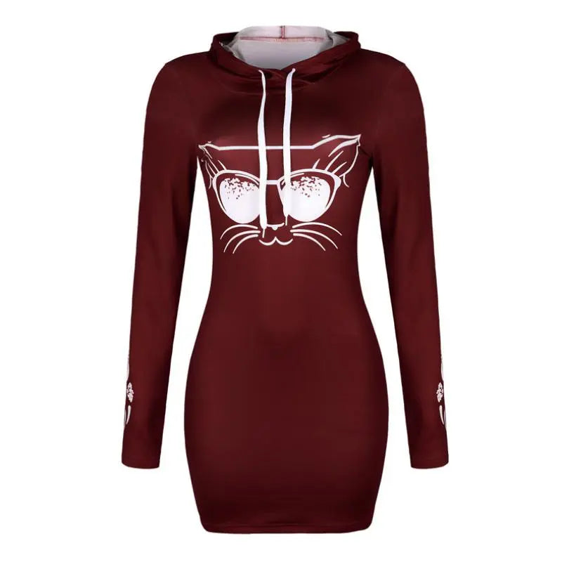 Sweat à capuche Chat à Lunettes - Vraiment-chat