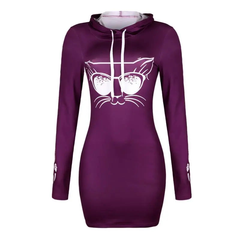 Sweat à capuche Chat à Lunettes - Vraiment-chat