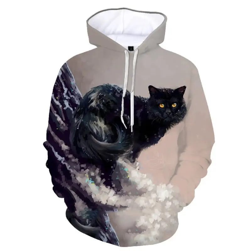 Sweat Capuche Chat Homme Vraiment-chat
