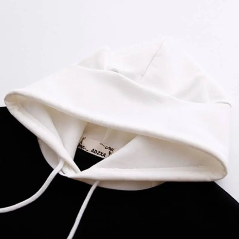 Sweat capuche oreille chat Noir & Blanc - EPAIS - Vraiment-chat