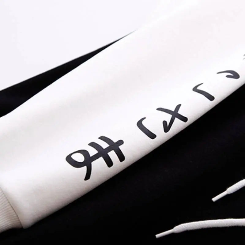 Sweat capuche oreille chat Noir & Blanc - EPAIS - Vraiment-chat