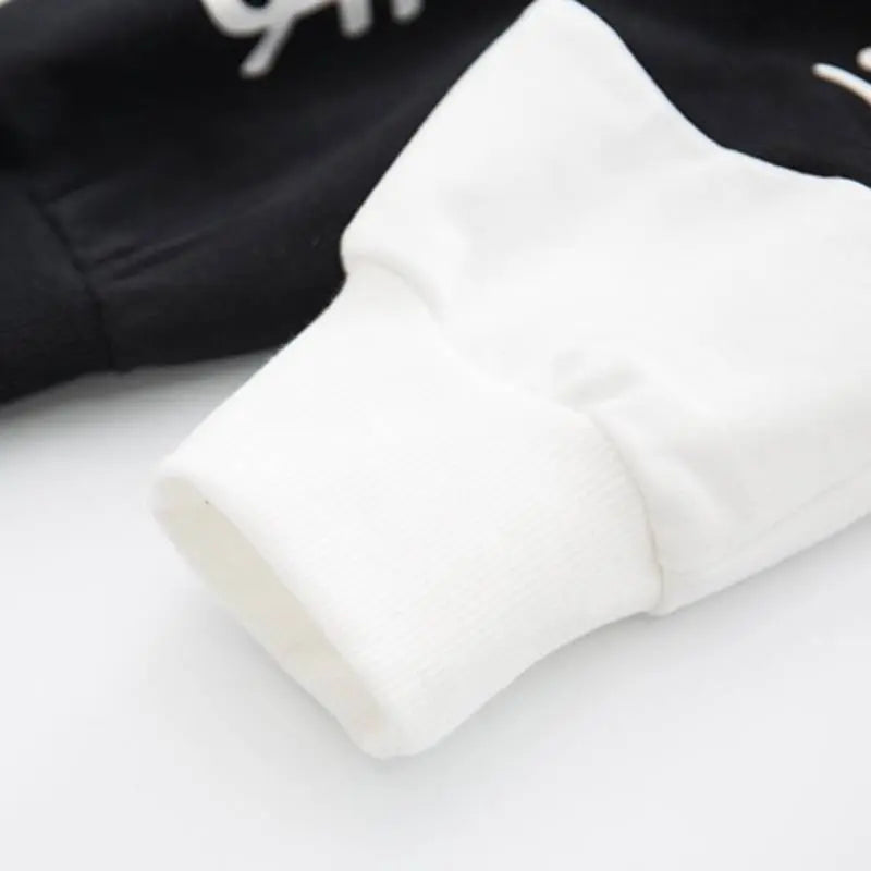 Sweat capuche oreille chat Noir & Blanc - EPAIS - Vraiment-chat