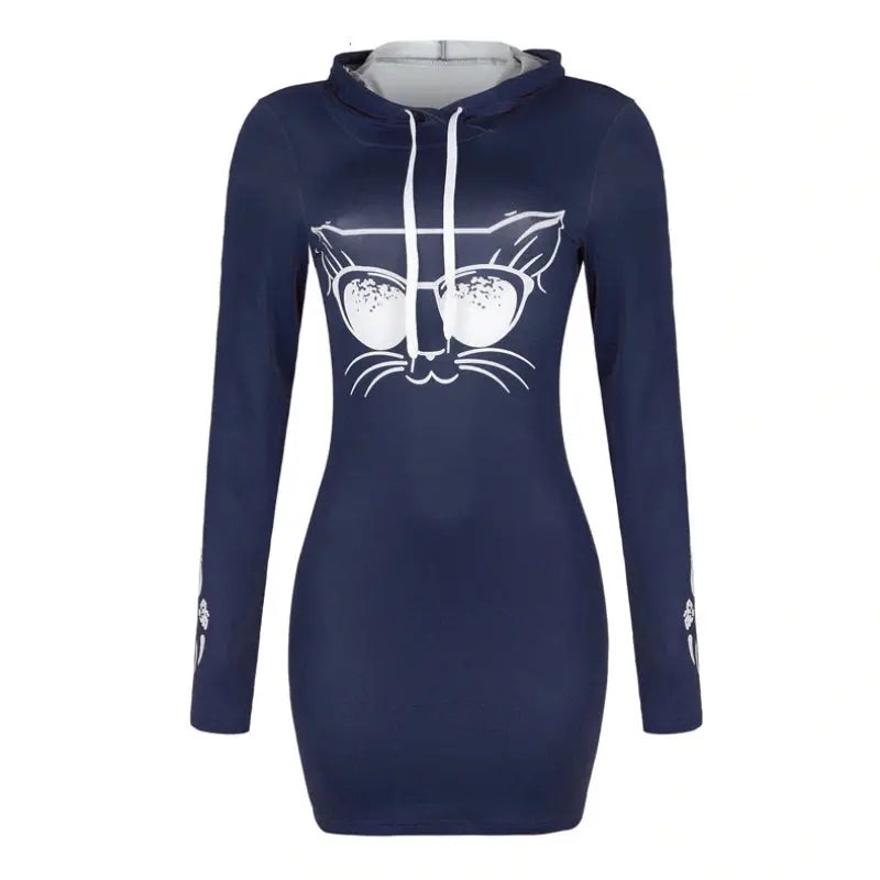 Sweat à capuche Chat à Lunettes - Vraiment-chat