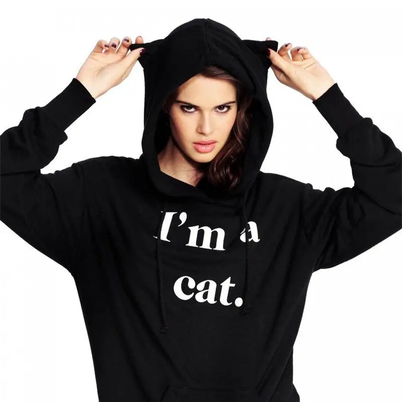 Sweat Chat Fille I'm a Cat Vraiment-chat