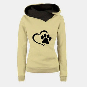 Sweat-shirt Chat La Patte sur le Coeur - Vraiment-chat