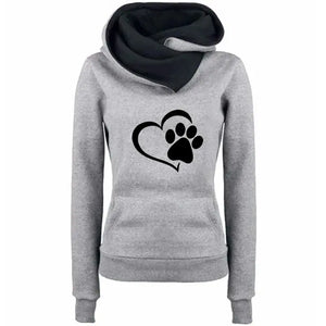 Sweat-shirt Chat La Patte sur le Coeur - Vraiment-chat