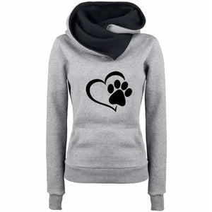 Sweat-shirt Chat La Patte sur le Coeur - Vraiment-chat