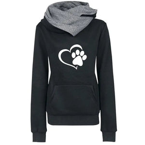 Sweat-shirt Chat La Patte sur le Coeur - Vraiment-chat
