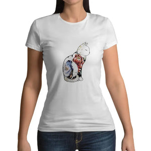 t-shirt chat fleuri - Vraiment-chat