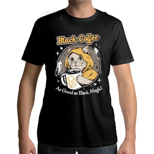 T-Shirt Chat Café Noir - Vraiment-chat