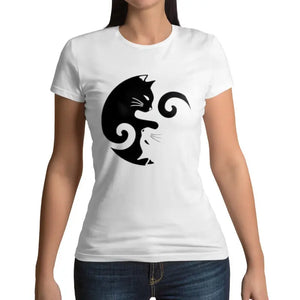 t-shirt chat yin yang - Vraiment-chat