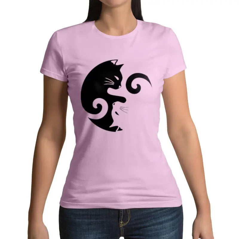 t-shirt chat yin yang - Vraiment-chat
