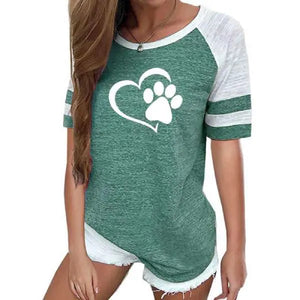 T-shirt Chat La Patte sur le Coeur - Vraiment-chat